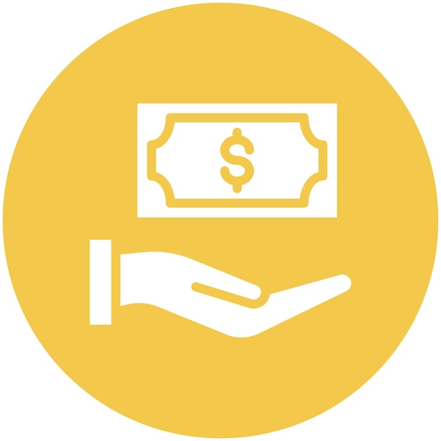 Ilustración del icono vectorial de Recibir dinero del conjunto de iconos de Trabajo desde el hogar