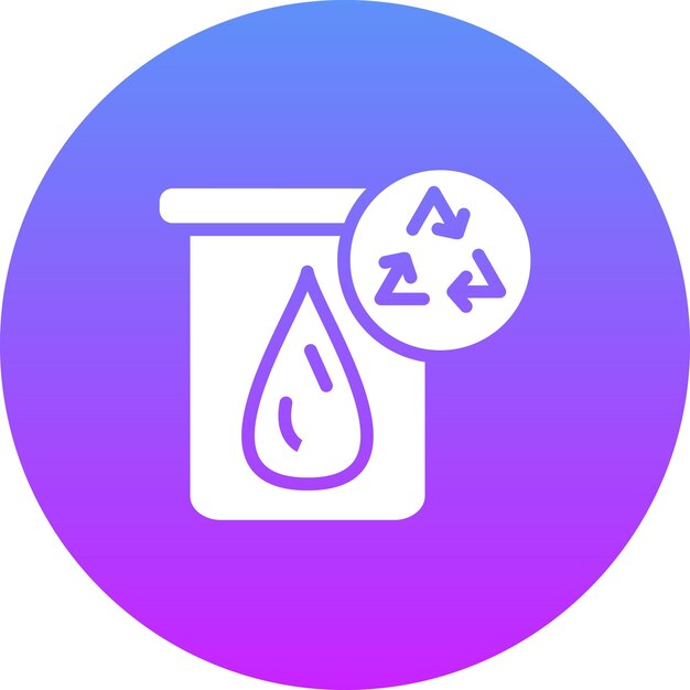 Ilustración del icono vectorial de reciclaje de agua del conjunto de iconos de ecología