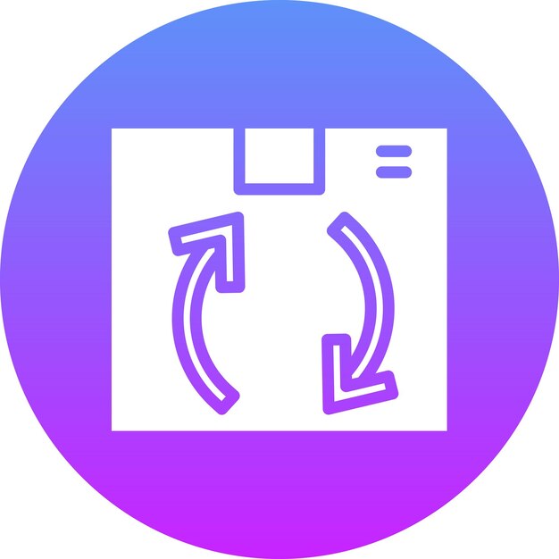 Ilustración del icono vectorial de reciclaje de paquetes del conjunto de iconos de entrega y logística