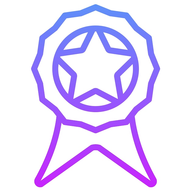 Ilustración del icono vectorial de recompensa del conjunto de iconos del juego en línea