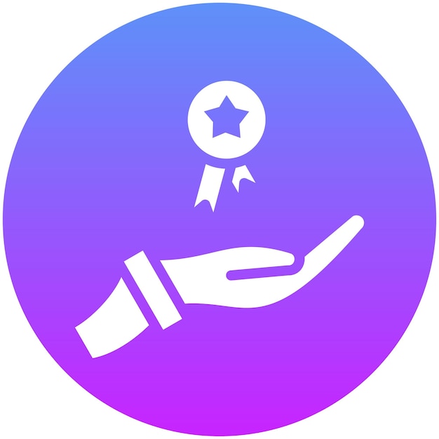 Ilustración del icono vectorial de recompensa del conjunto de iconos de logros