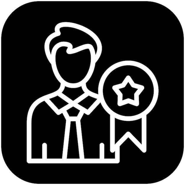 Ilustración del icono vectorial de Recompensa de Empleados del conjunto de iconos de Recursos Humanos