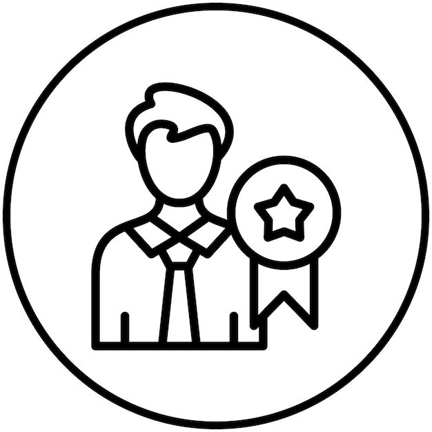 Ilustración del icono vectorial de Recompensa de Empleados del conjunto de iconos de Recursos Humanos