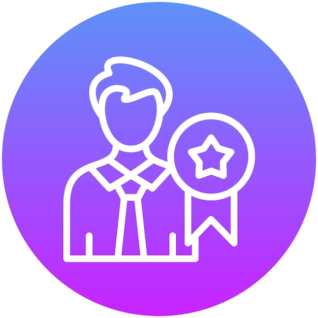 Ilustración del icono vectorial de Recompensa de Empleados del conjunto de iconos de Recursos Humanos