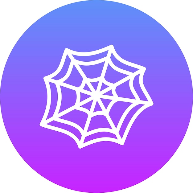 Ilustración del icono vectorial de la red de araña del conjunto de iconos de Halloween