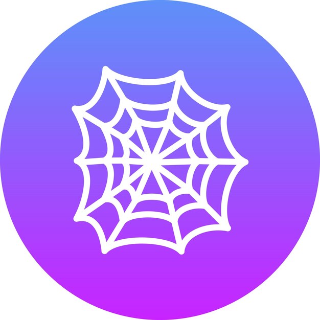 Ilustración del icono vectorial de la red de arañas del conjunto de iconos de limpieza de la casa