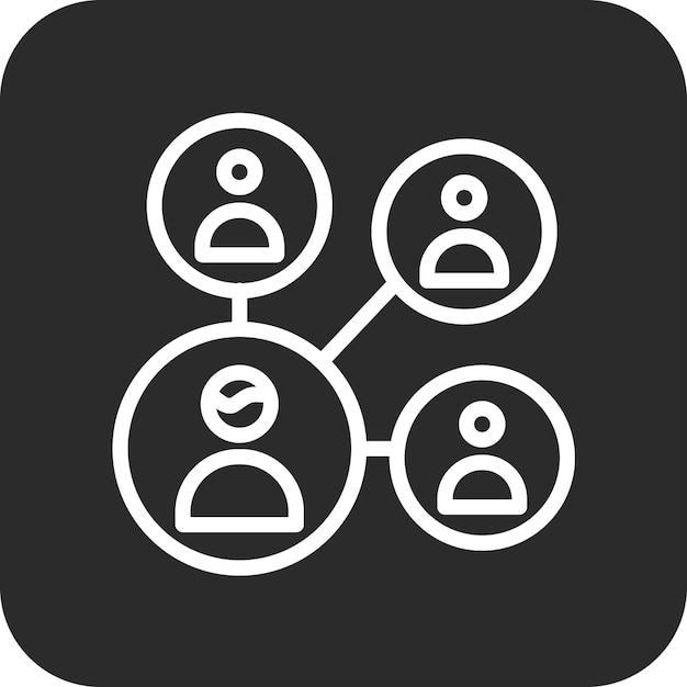 Ilustración del icono vectorial de red del conjunto de iconos de comunicaciones
