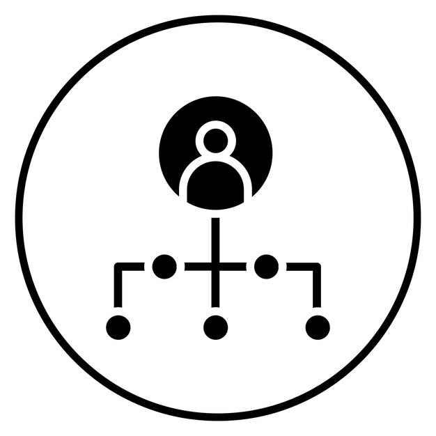 Ilustración del icono vectorial de red del conjunto de iconos de inicio de negocio