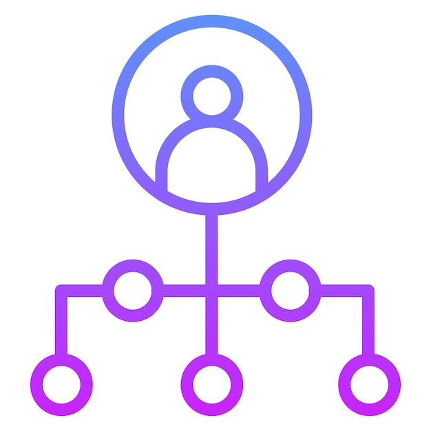 Ilustración del icono vectorial de red del conjunto de iconos de inicio de negocio