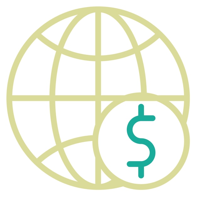 Ilustración del icono vectorial de la red de dinero del conjunto de iconos de contabilidad