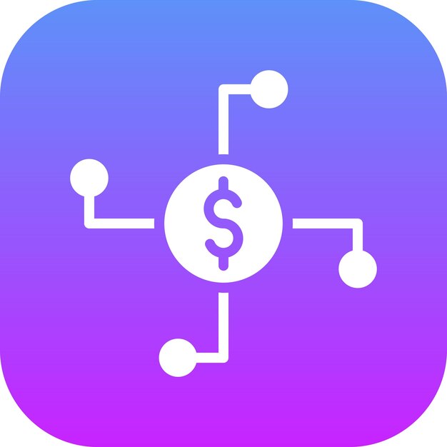 Ilustración del icono vectorial de la red de dinero del conjunto de iconos de Finanzas y Dinero