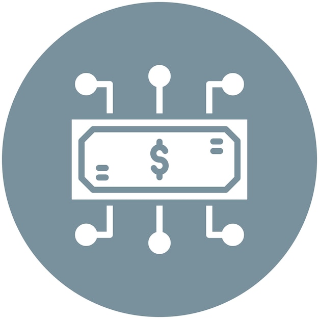 Ilustración del icono vectorial de la red de efectivo del conjunto de iconos de Finanzas y Dinero