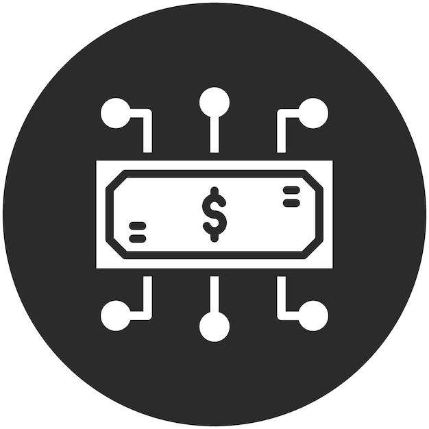 Ilustración del icono vectorial de la red de efectivo del conjunto de iconos de Finanzas y Dinero