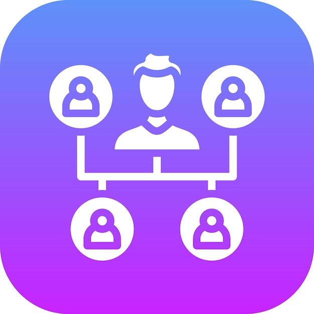 Ilustración del icono vectorial de la red de equipos del conjunto de iconos de negocios y oficina