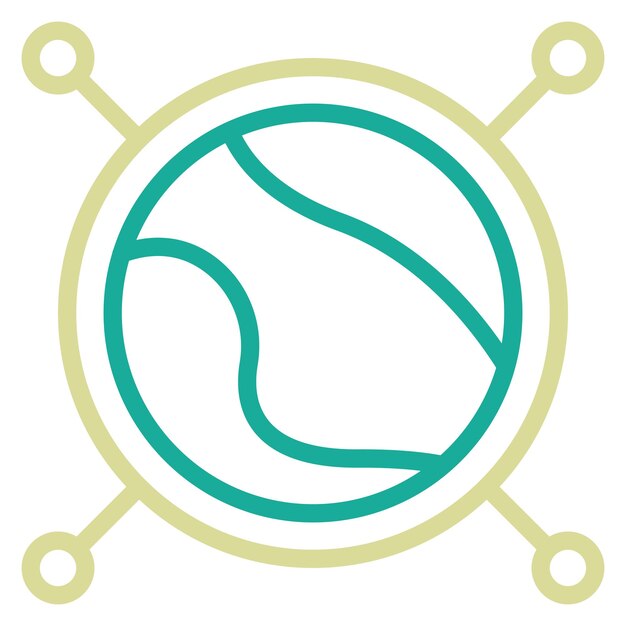 Ilustración del icono vectorial de red global del conjunto de iconos de inicio de negocio
