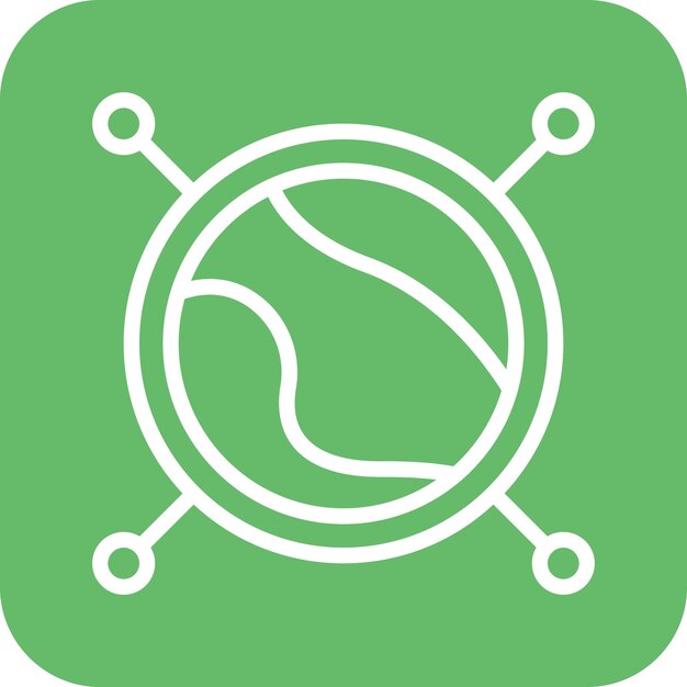 Ilustración del icono vectorial de red global del conjunto de iconos de inicio de negocio