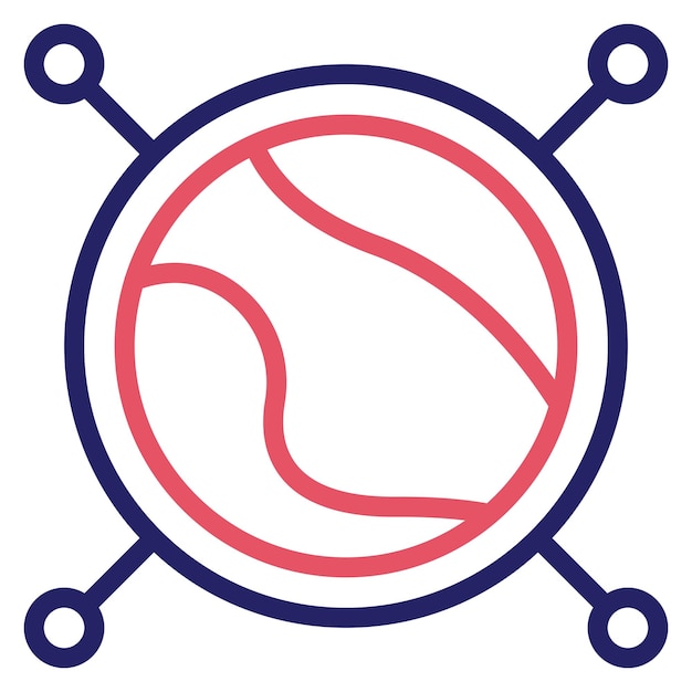 Ilustración del icono vectorial de red global del conjunto de iconos de inicio de negocio