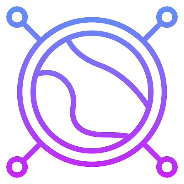 Ilustración del icono vectorial de red global del conjunto de iconos de inicio de negocio