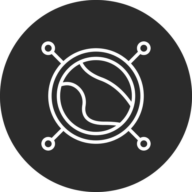 Ilustración del icono vectorial de red global del conjunto de iconos de inicio de negocio
