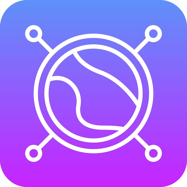 Ilustración del icono vectorial de red global del conjunto de iconos de inicio de negocio
