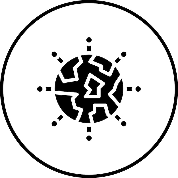 Ilustración del icono vectorial de la red mundial del conjunto de iconos de alojamiento web