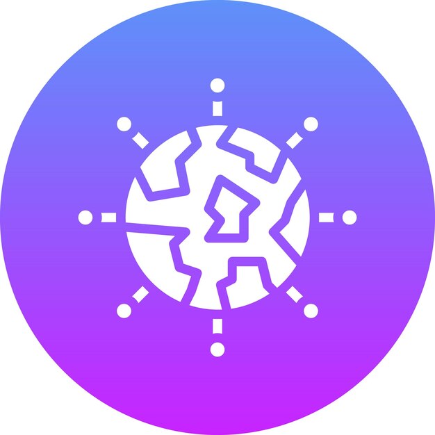 Ilustración del icono vectorial de la red mundial del conjunto de iconos de alojamiento web