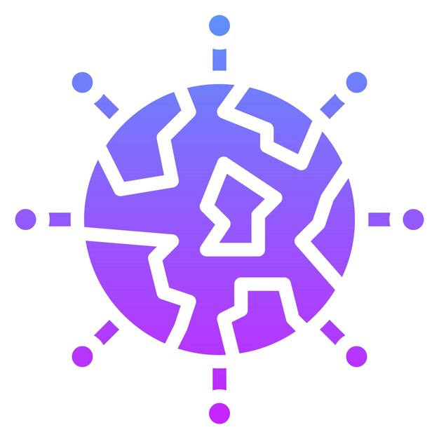 Ilustración del icono vectorial de la red mundial del conjunto de iconos de alojamiento web