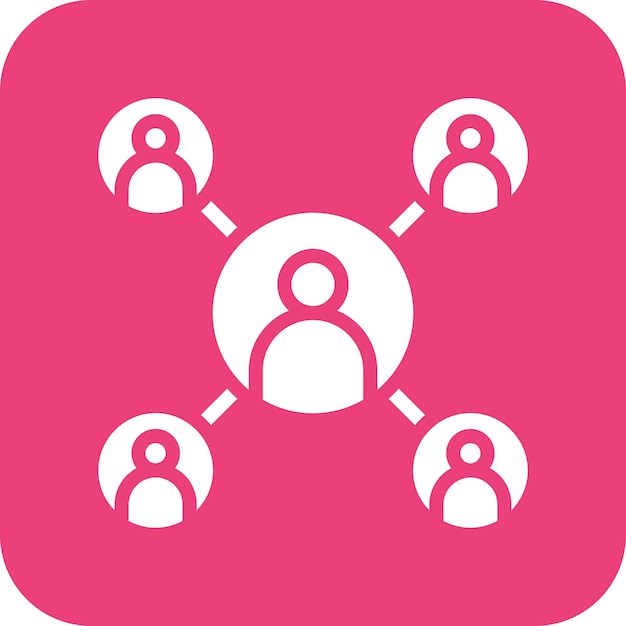 Ilustración del icono vectorial de red de usuario del conjunto de iconos SEO y SEM