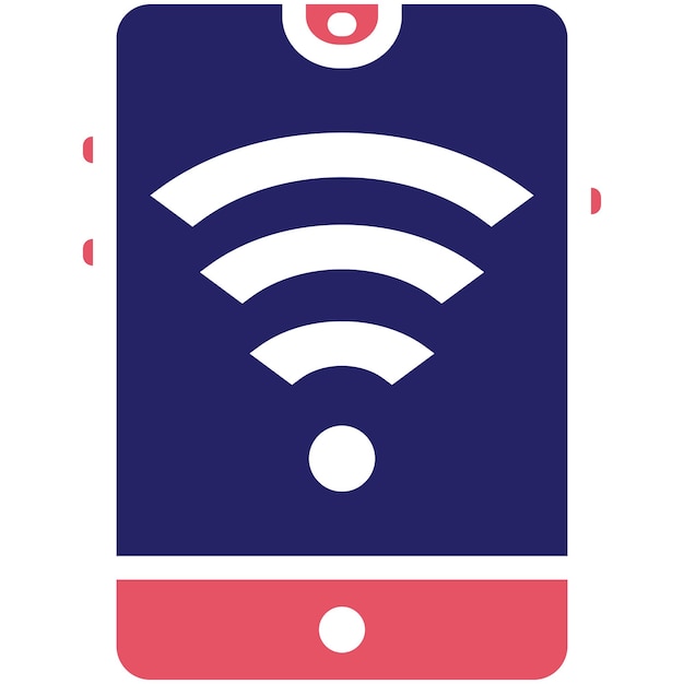 Ilustración del icono vectorial de red Wi-Fi del conjunto de iconos de la interfaz de usuario móvil