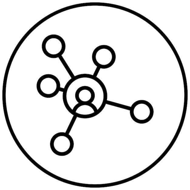 Ilustración del icono vectorial de redes empresariales del conjunto de iconos de redes