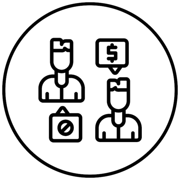 Ilustración del icono vectorial de reembolso de efectivo del conjunto de iconos de corrupción