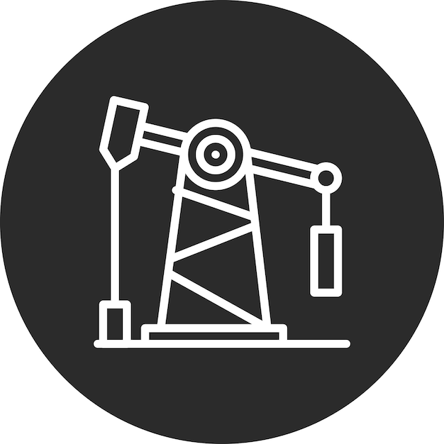 Ilustración del icono vectorial de la refinería de petróleo del conjunto de iconos de la industria de la petróleo