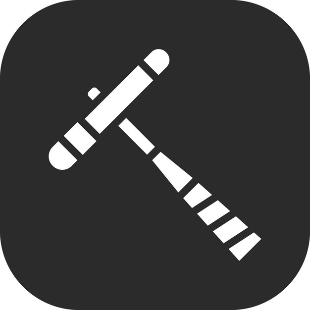 Ilustración del icono vectorial Reflex Hammer del conjunto de iconos de Medicina I