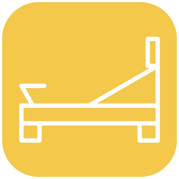 Ilustración del icono vectorial del reformador del conjunto de iconos de Pilates