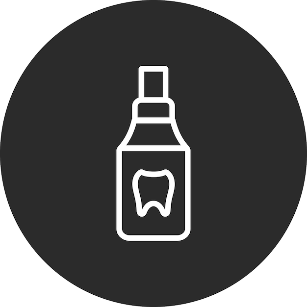 Ilustración del icono vectorial de refrescante del conjunto de iconos de cuidado dental