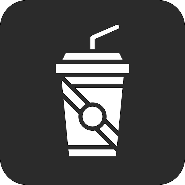 Ilustración del icono vectorial de refrescos del conjunto de iconos de Cinema
