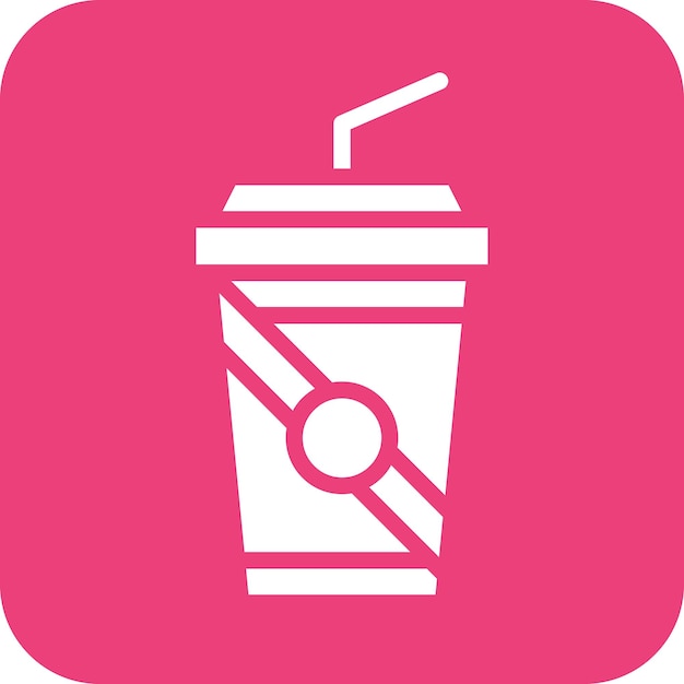 Ilustración del icono vectorial de refrescos del conjunto de iconos de Cinema