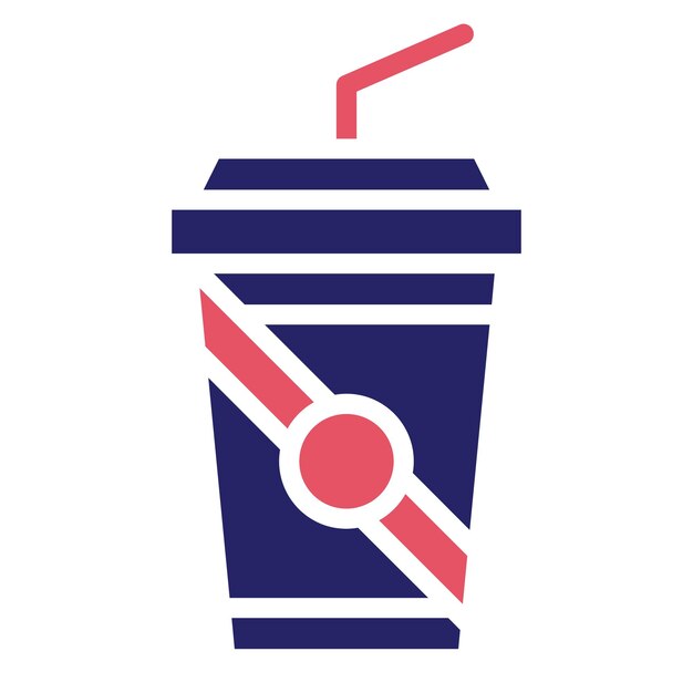 Ilustración del icono vectorial de refrescos del conjunto de iconos de Cinema