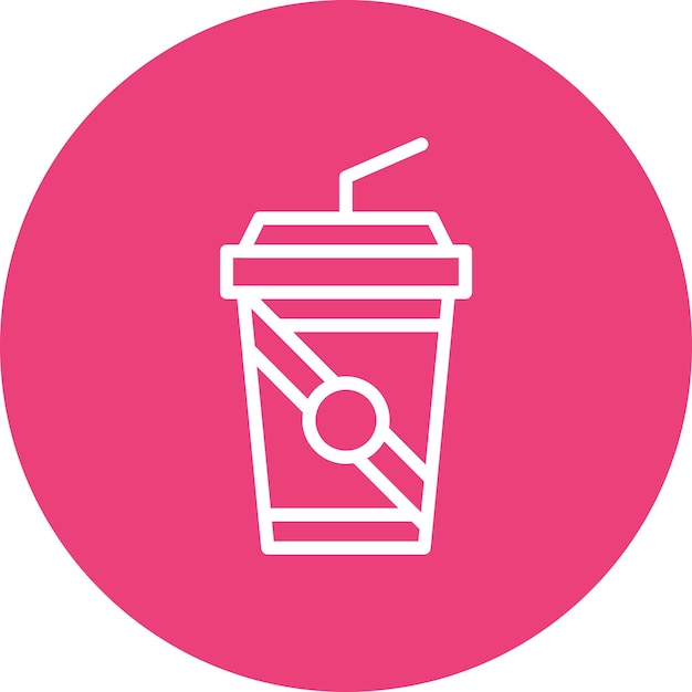 Ilustración del icono vectorial de refrescos del conjunto de iconos de Cinema