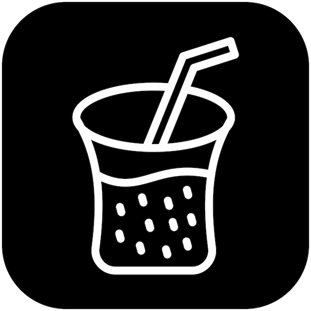 Ilustración del icono vectorial de refrescos del conjunto de iconos de Street Food