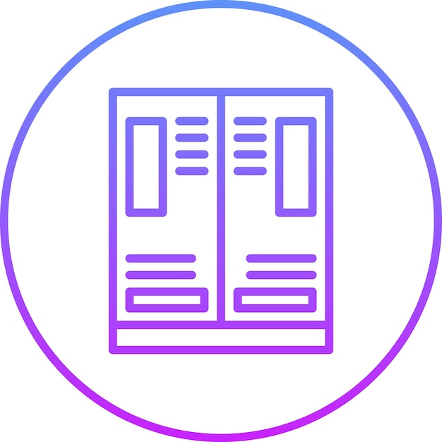 Ilustración del icono vectorial del refrigerador inteligente del conjunto de iconos del hogar inteligente