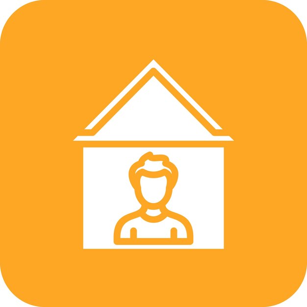 Ilustración del icono vectorial de refugio del conjunto de iconos de desastres naturales