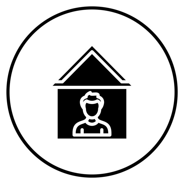 Ilustración del icono vectorial de refugio del conjunto de iconos de desastres naturales