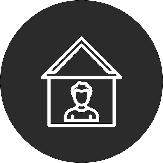 Ilustración del icono vectorial de refugio del conjunto de iconos de desastres naturales