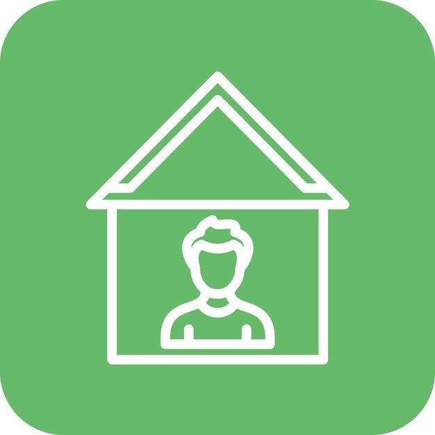Ilustración del icono vectorial de refugio del conjunto de iconos de desastres naturales