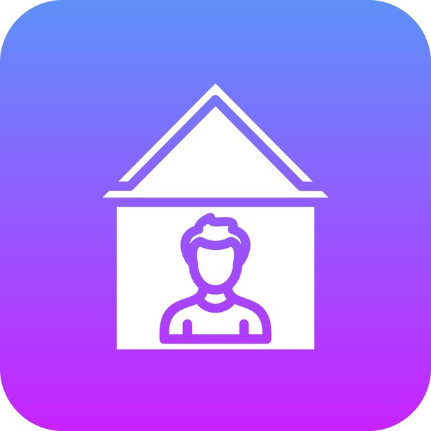 Ilustración del icono vectorial de refugio del conjunto de iconos de desastres naturales