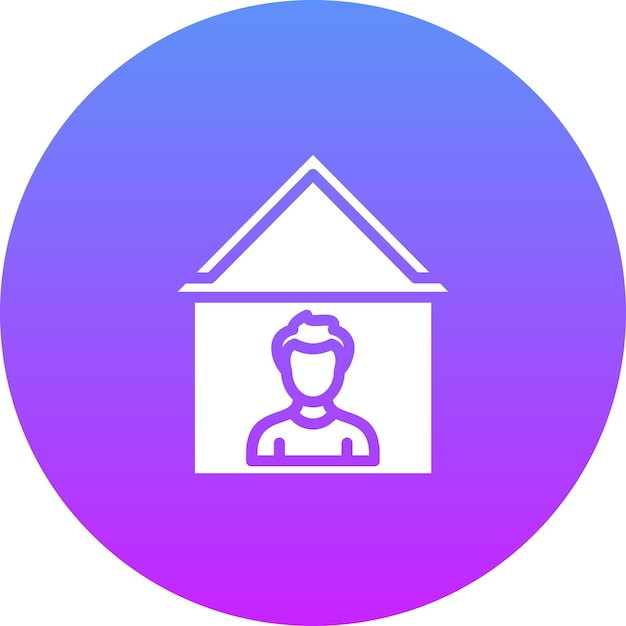 Ilustración del icono vectorial de refugio del conjunto de iconos de desastres naturales