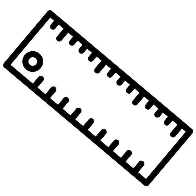 Ilustración del icono vectorial de la regla del conjunto de iconos de mejoras para el hogar