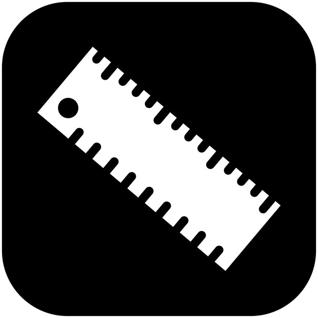 Ilustración del icono vectorial de la regla del conjunto de iconos de mejoras para el hogar