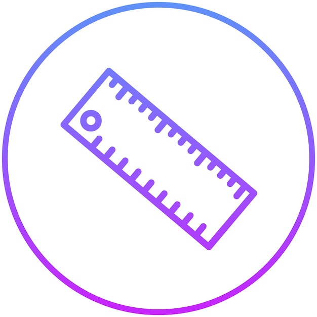 Ilustración del icono vectorial de la regla del conjunto de iconos de mejoras para el hogar